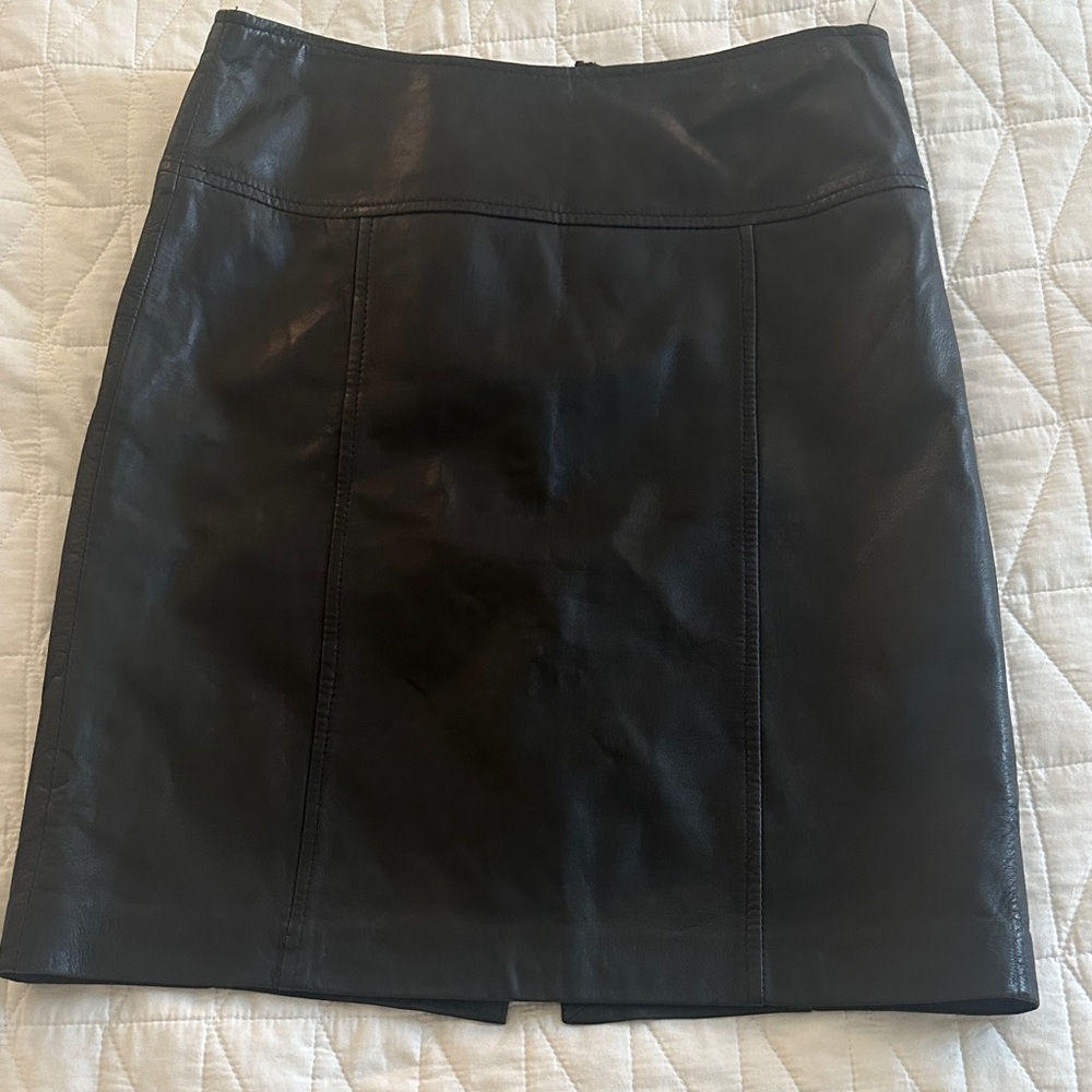 Sake Fifth Avenue 100% Leather Skirt